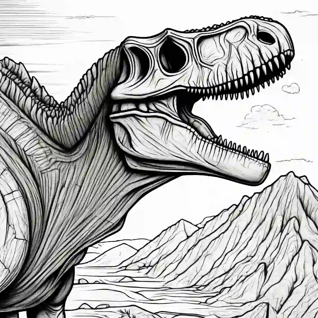 Dinosaur fossils coloring pages
